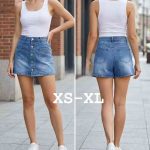 Spódnice z spodenki jeansowe damskie (XS-XL_ 10) 5527680